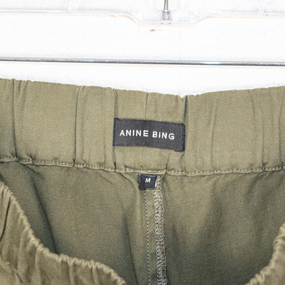 ANINE BING Women's High Rise Khaki Koa Trousers Wide Leg size Medium - Picture 3 of 14